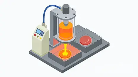 Vacuum casting machine illustration