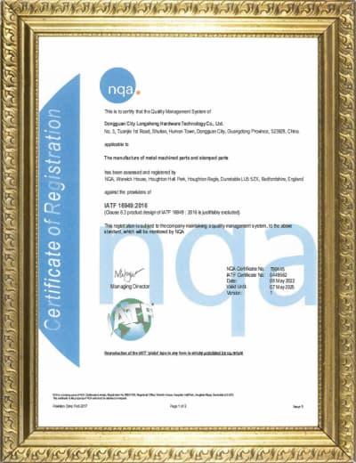 Quality measures for the industrial equipment industry 1