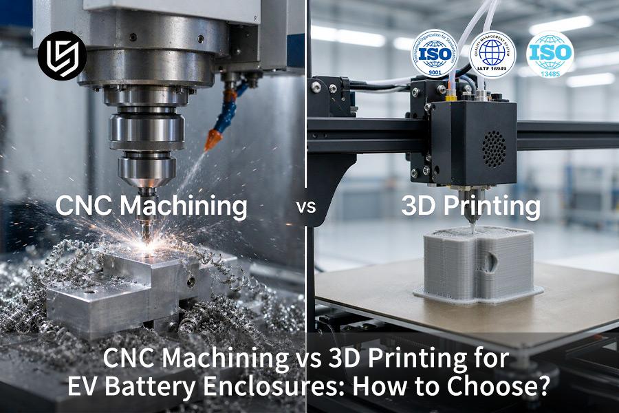 CNC-Bearbeitung vs. 3D-Druck für EV-Batteriegehäuse: Wie wählt man?