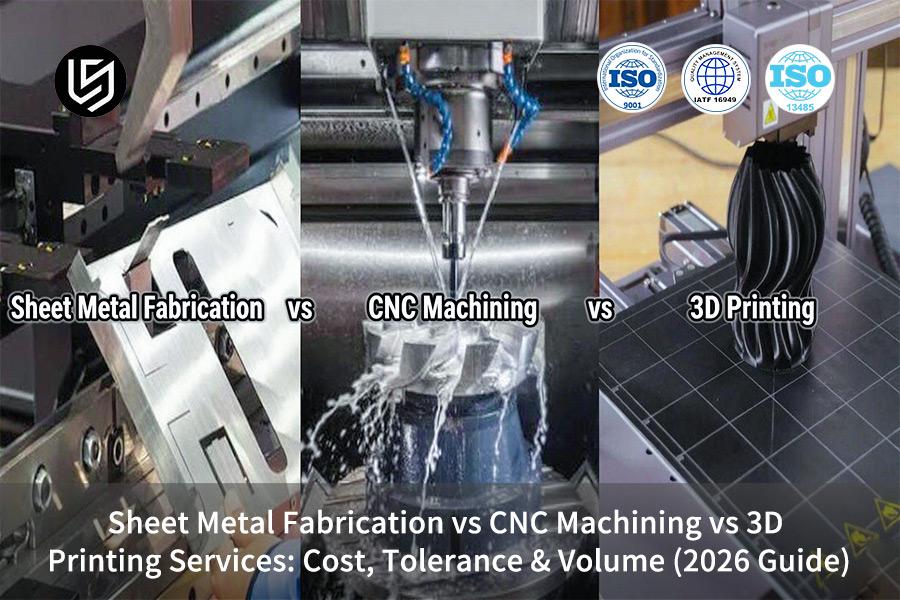 Fabrication de tôlerie vs usinage CNC vs impression 3D : coûts, tolérances et volumes (guide 2026)