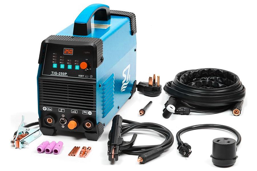 What are the parts of a TIG welding machine?